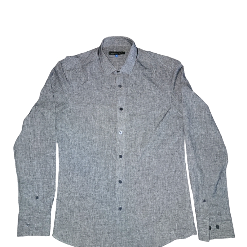 Vince Camuto Light Gray Button Up Size Small